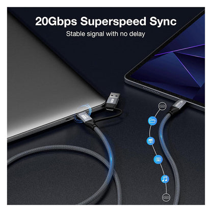 Equip Kabel USB-C 3.2 -> C/A St/St 3.00m 20Gbps schwarz