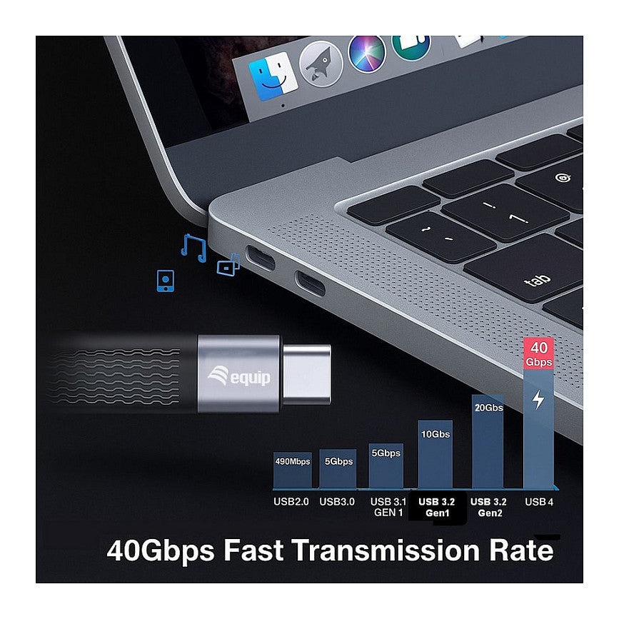 Equip Kabel USB 4 Gen.3 -> USB-C St/St 0.13m 80Gbps sw