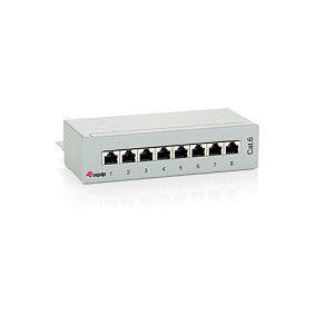 Equip Patchpanel 8x RJ45 Cat6 FTP Desktop ISO/IEC hellgrau