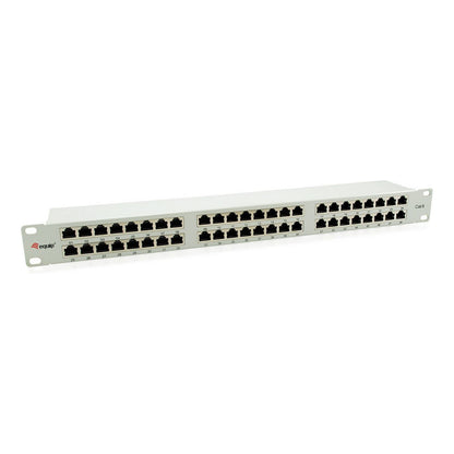 Equip Patchpanel 48x RJ45 Cat6 19" FTP 1HE ISO/IEC hellgrau