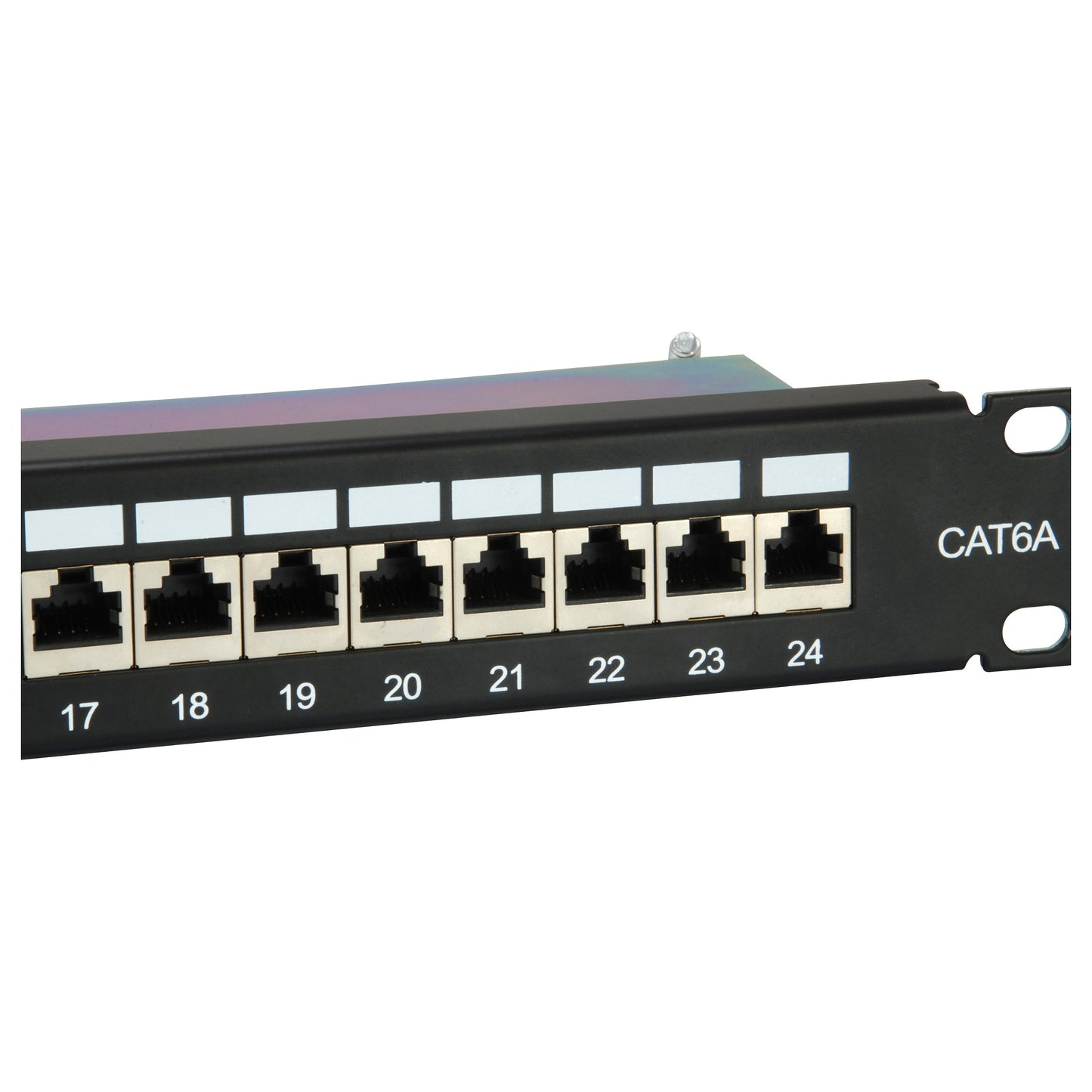 Equip Patchpanel 24x RJ45 Cat6A 19" FTP 1HE ISO/IEC schwarz