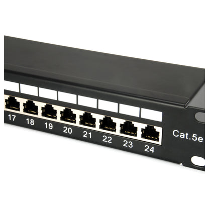 Equip Patchpanel 24x RJ45 Cat5e 19" FTP 1HE schwarz