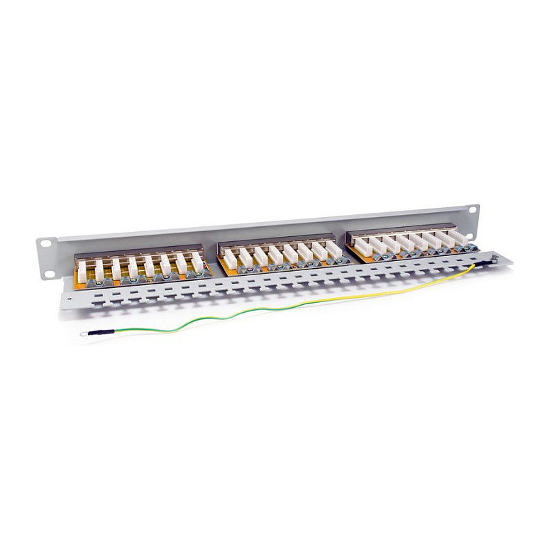 Equip Patchpanel 24x RJ45 Cat6 19" FTP 1HE ISO/IEC hellgrau