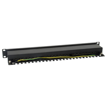 Equip Patchpanel 24x RJ45 Cat6 19" FTP 1HE ISO/IEC schwarz