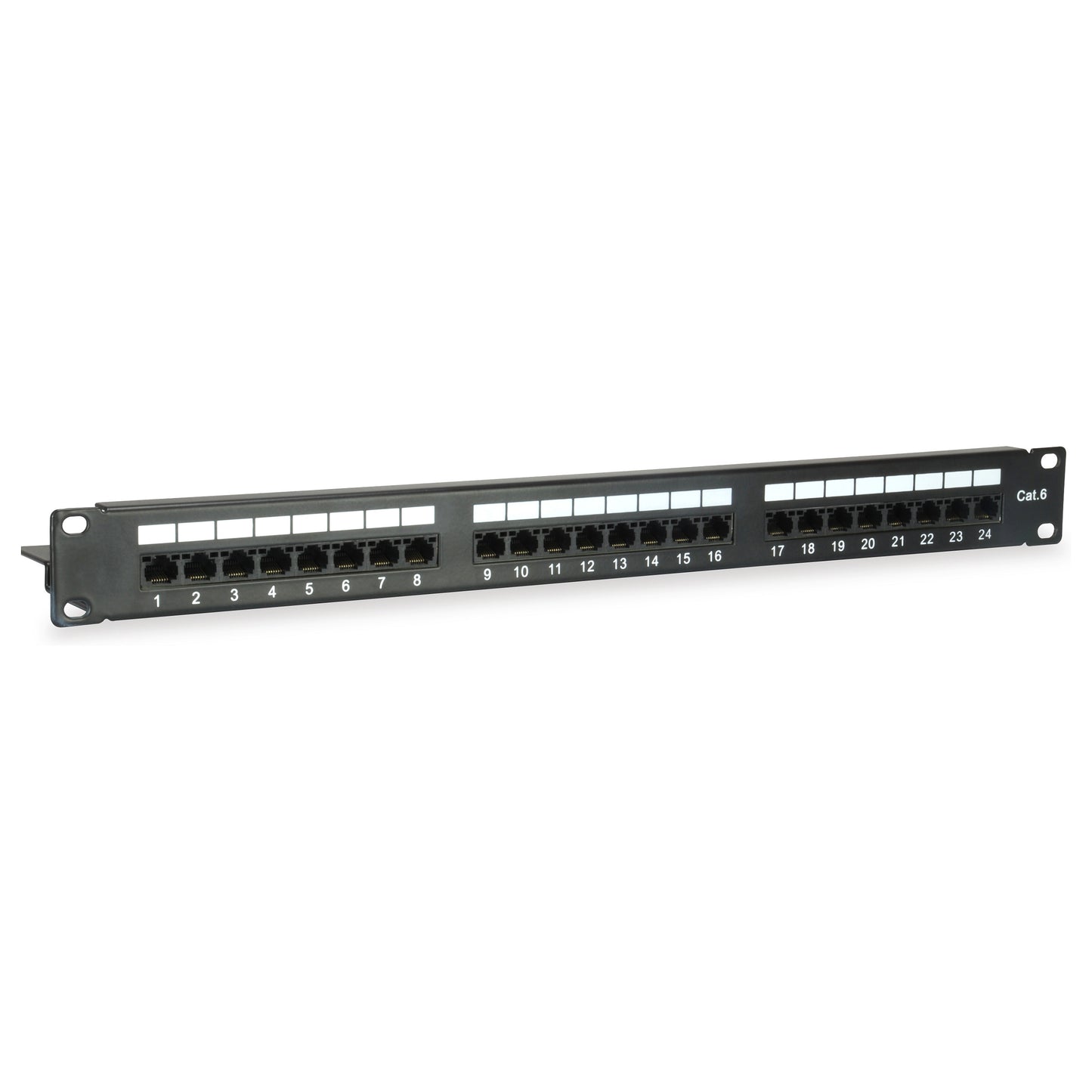Equip Patchpanel 24x Cat6 19" UTP 1HE Keystone Montage sw