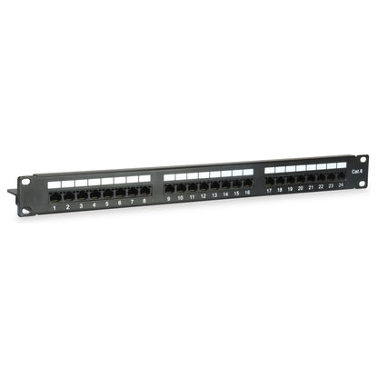 Equip Patchpanel 24x Cat6 19" UTP 1HE Keystone Montage sw
