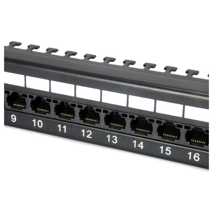 Equip Patchpanel 24x Cat6 19" UTP 1HE Keystone Montage sw