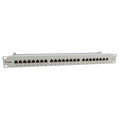 Equip Patchpanel 24x RJ45 Cat6A 19" FTP 1HE ISO/IEC hellgrau