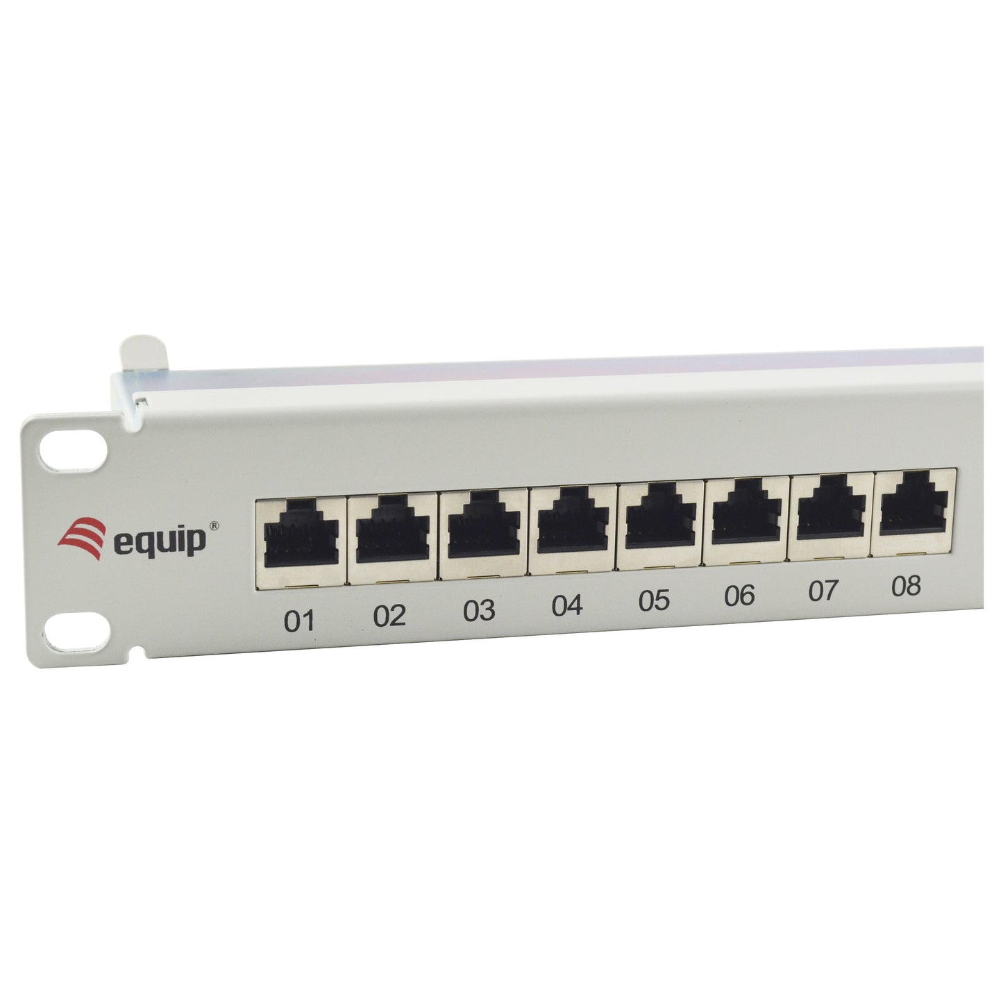 Equip Patchpanel 24x RJ45 Cat6A 19" FTP 1HE ISO/IEC hellgrau