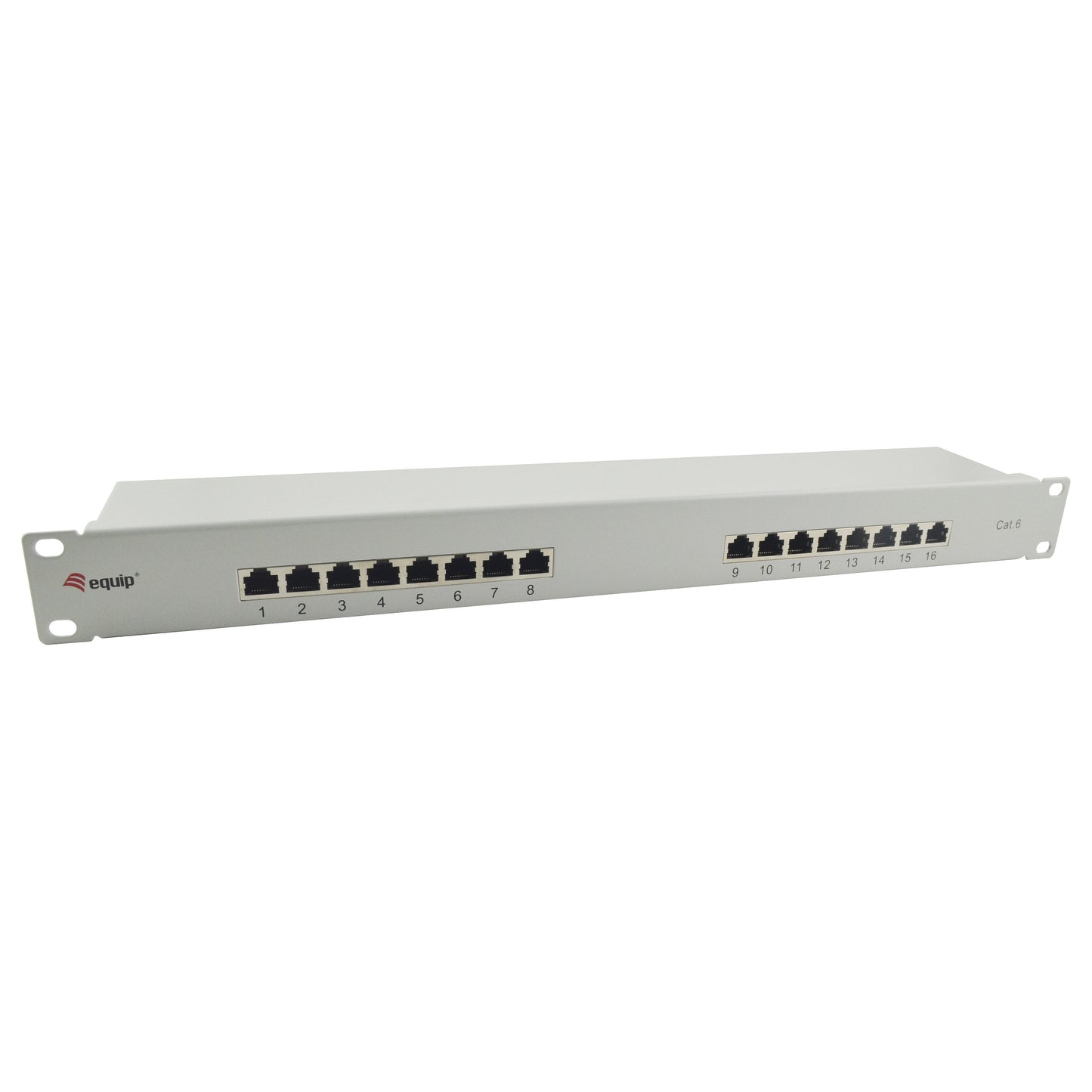 Equip Patchpanel 16x RJ45 Cat6 19" FTP 1HE ISO/IEC hellgrau