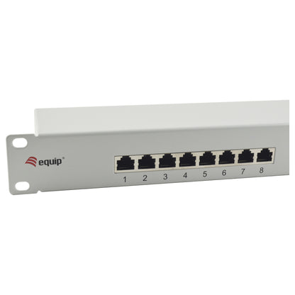Equip Patchpanel 16x RJ45 Cat6 19" FTP 1HE ISO/IEC hellgrau