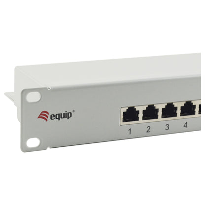 Equip Patchpanel 16x RJ45 Cat6 19" FTP 1HE ISO/IEC hellgrau