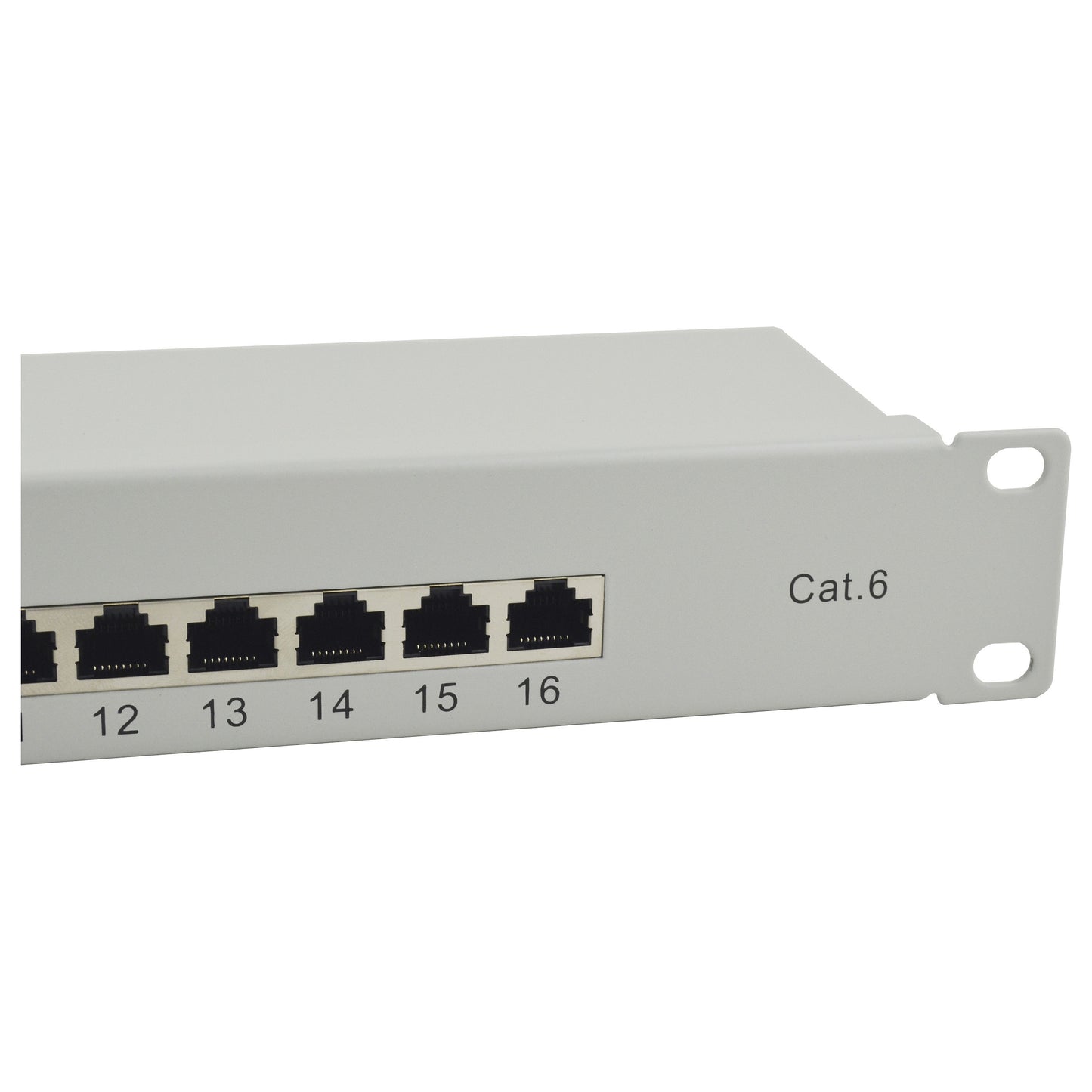 Equip Patchpanel 16x RJ45 Cat6 19" FTP 1HE ISO/IEC hellgrau