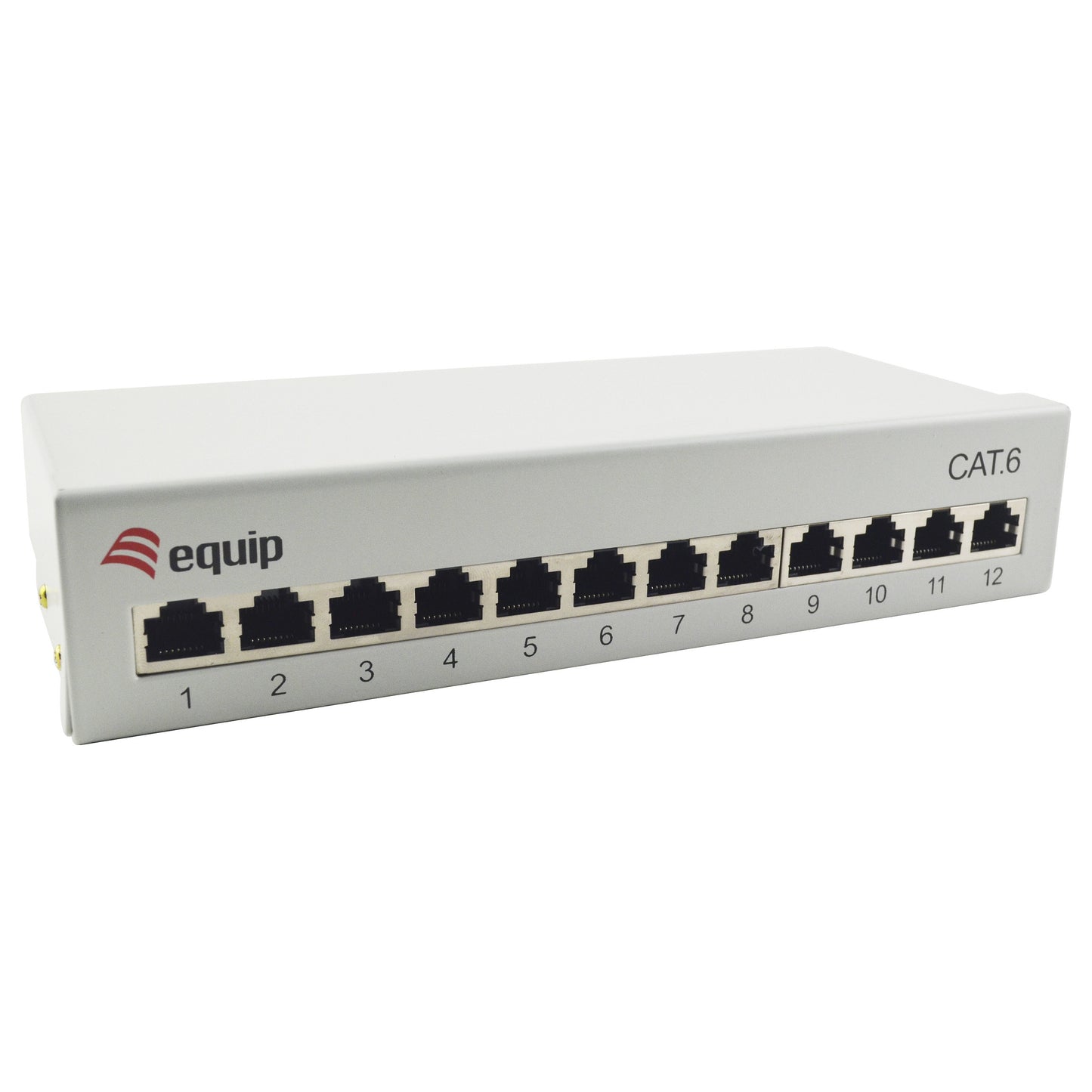 Equip Patchpanel 12x RJ45 Cat6 FTP Desktop ISO/IEC hellgrau