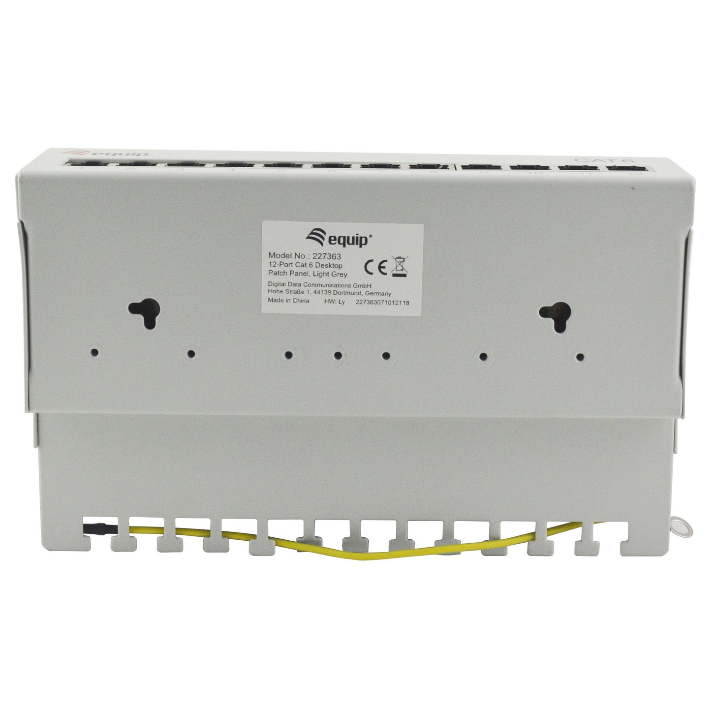 Equip Patchpanel 12x RJ45 Cat6 FTP Desktop ISO/IEC hellgrau