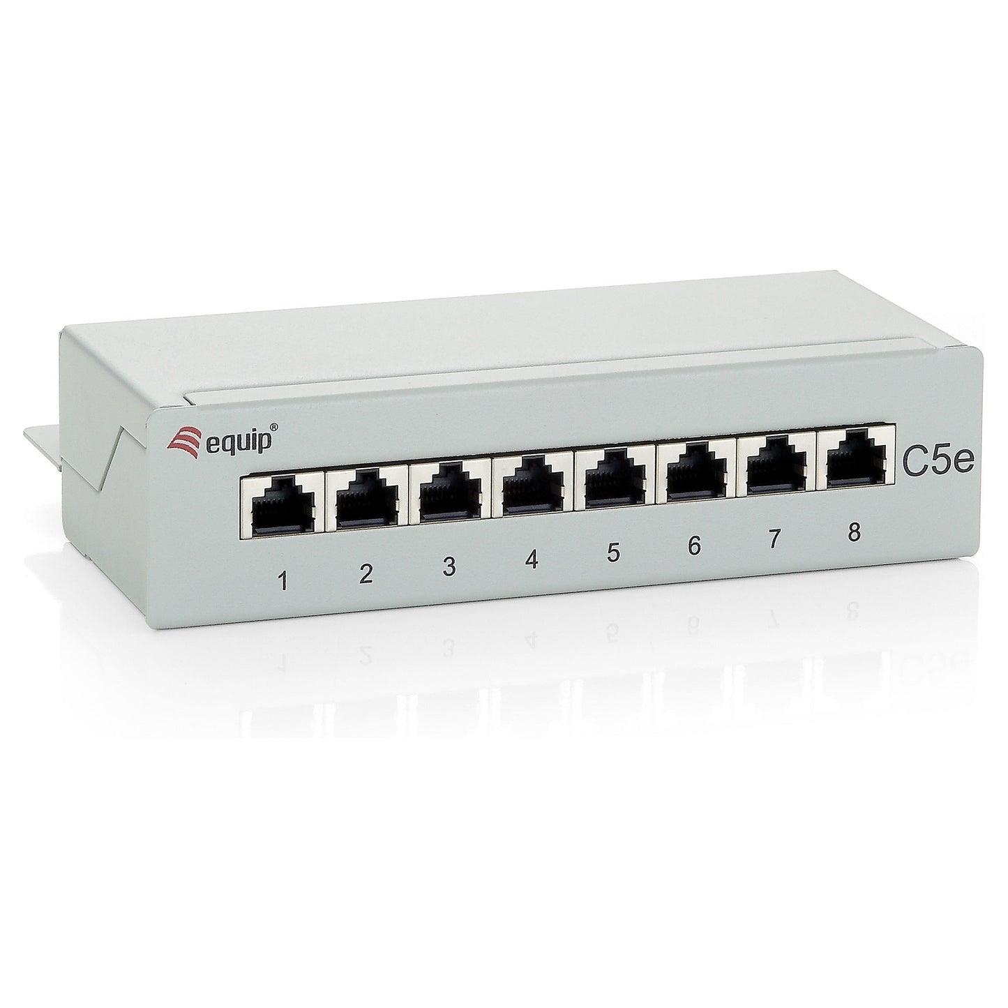 Equip Patchpanel 8x RJ45 Cat5e FTP Desktop hellgrau