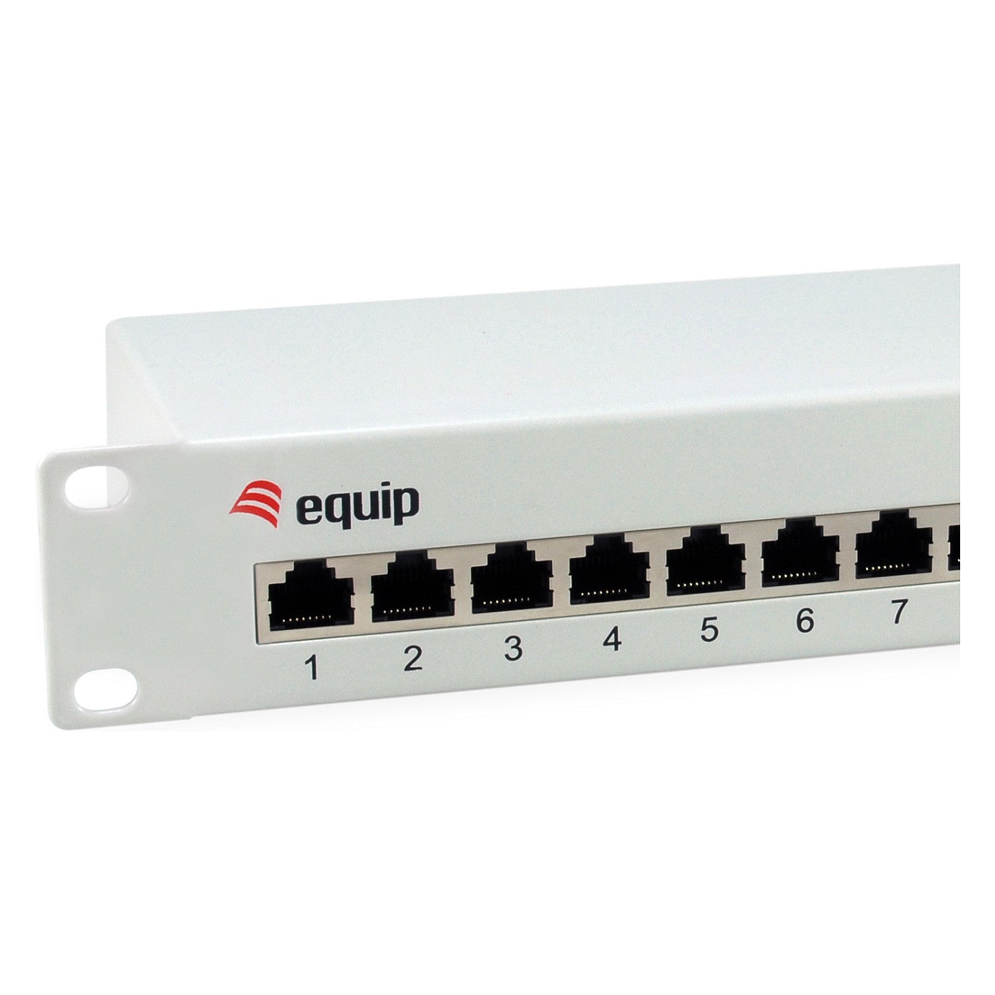 Equip Patchpanel 12x RJ45 Cat6 10" FTP 1HE ISO/IEC hellgrau