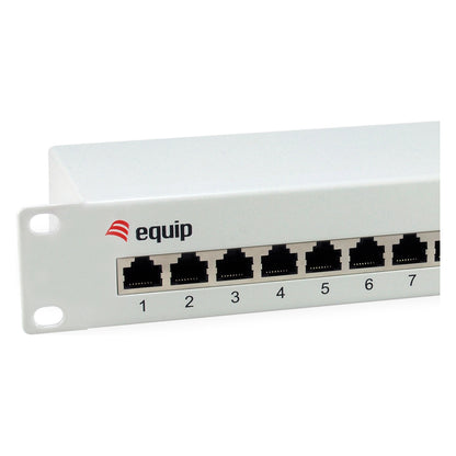 Equip Patchpanel 12x RJ45 Cat6 10" FTP 1HE ISO/IEC hellgrau