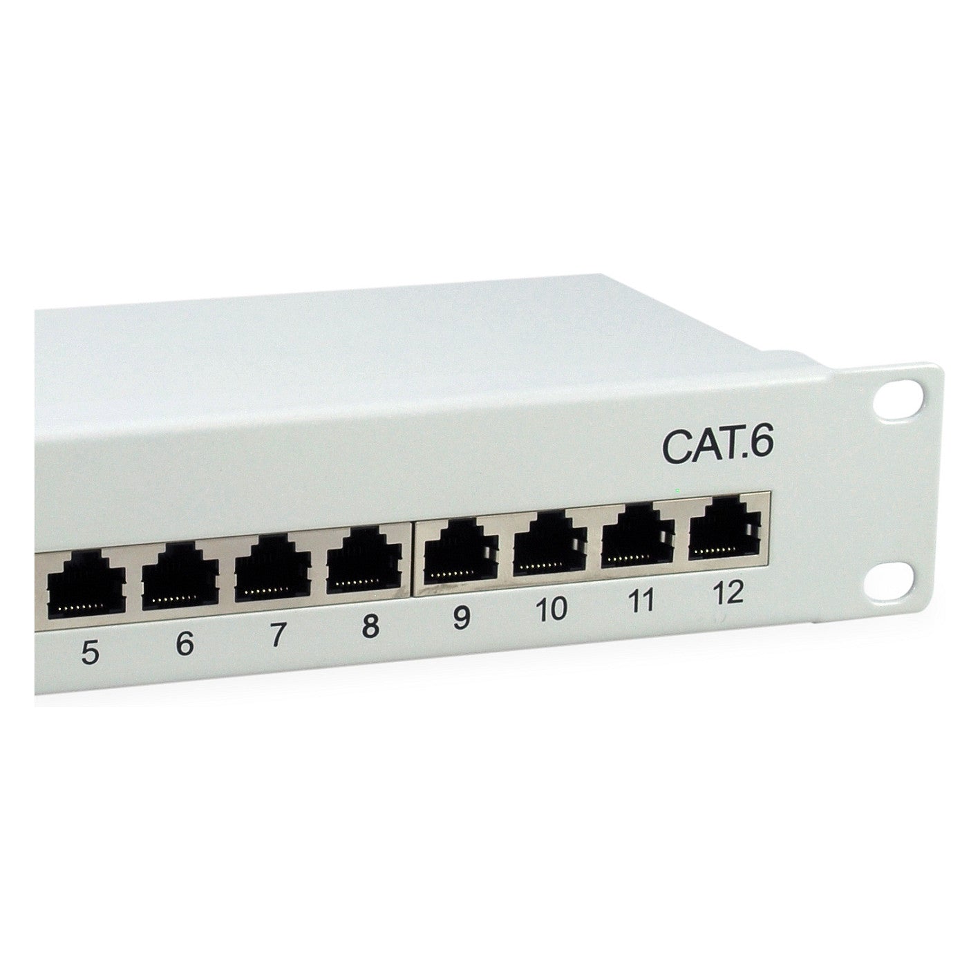 Equip Patchpanel 12x RJ45 Cat6 10" FTP 1HE ISO/IEC hellgrau