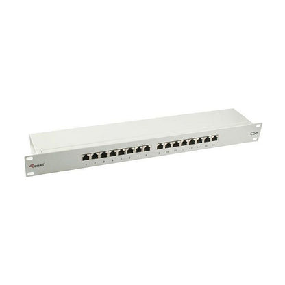 Equip Patchpanel 16x RJ45 Cat5e 19" FTP 1HE hellgrau