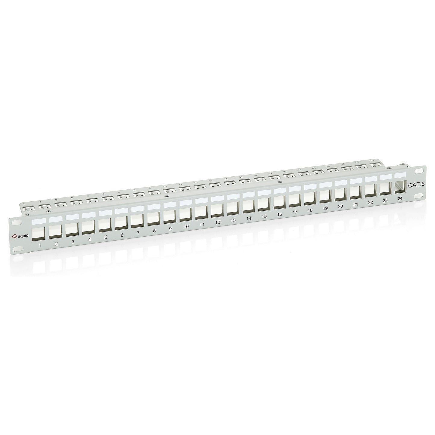 Equip Patchpanel 24x Cat6 19" FTP 1HE Keystone Montage gr