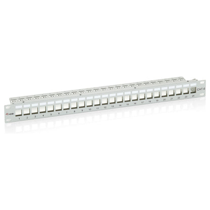 Equip Patchpanel 24x Cat6 19" FTP 1HE Keystone Montage gr