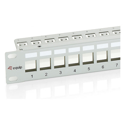 Equip Patchpanel 24x Cat6 19" FTP 1HE Keystone Montage gr