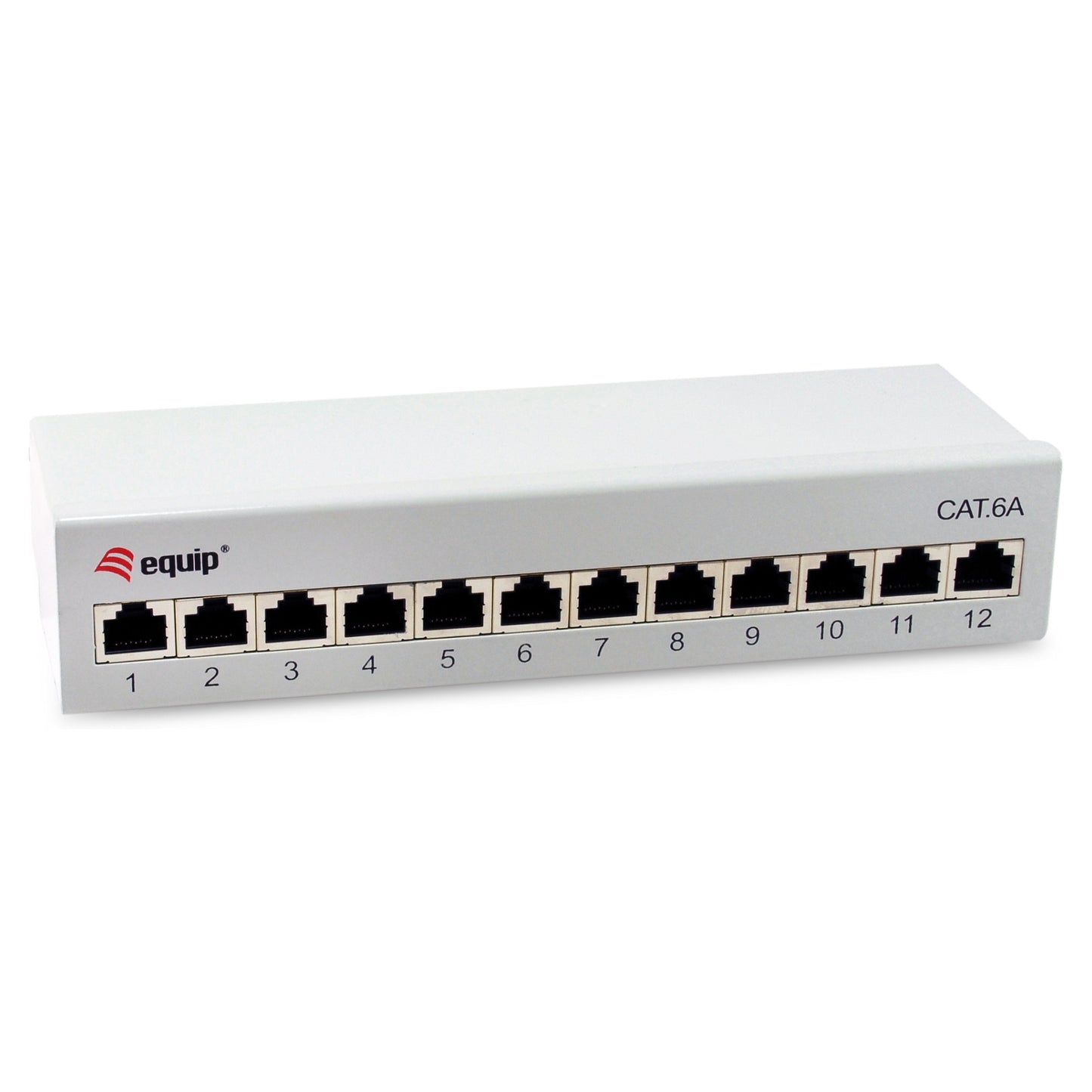 Equip Patchpanel 12x RJ45 Cat6A FTP 1HE Premium hellgrau