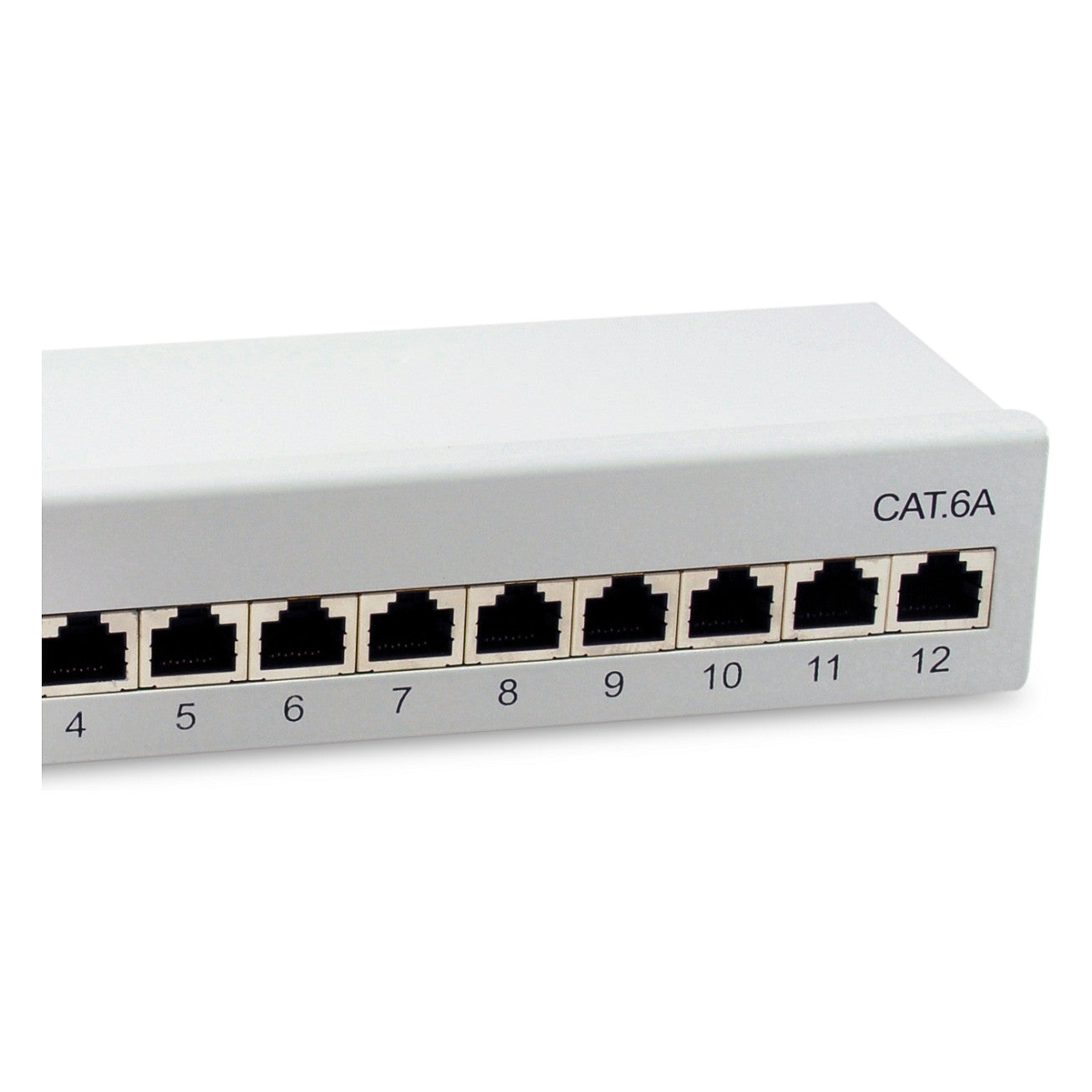 Equip Patchpanel 12x RJ45 Cat6A FTP 1HE Premium hellgrau