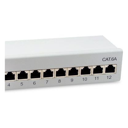 Equip Patchpanel 12x RJ45 Cat6A FTP 1HE Premium hellgrau