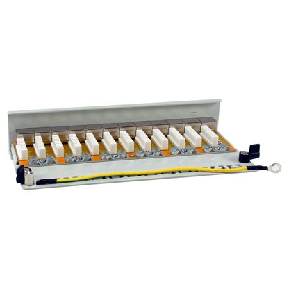 Equip Patchpanel 12x RJ45 Cat6A FTP 1HE Premium hellgrau