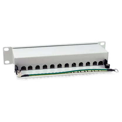 Equip Patchpanel 12x RJ45 Cat6A 10" FTP 1HE Premium hellgrau