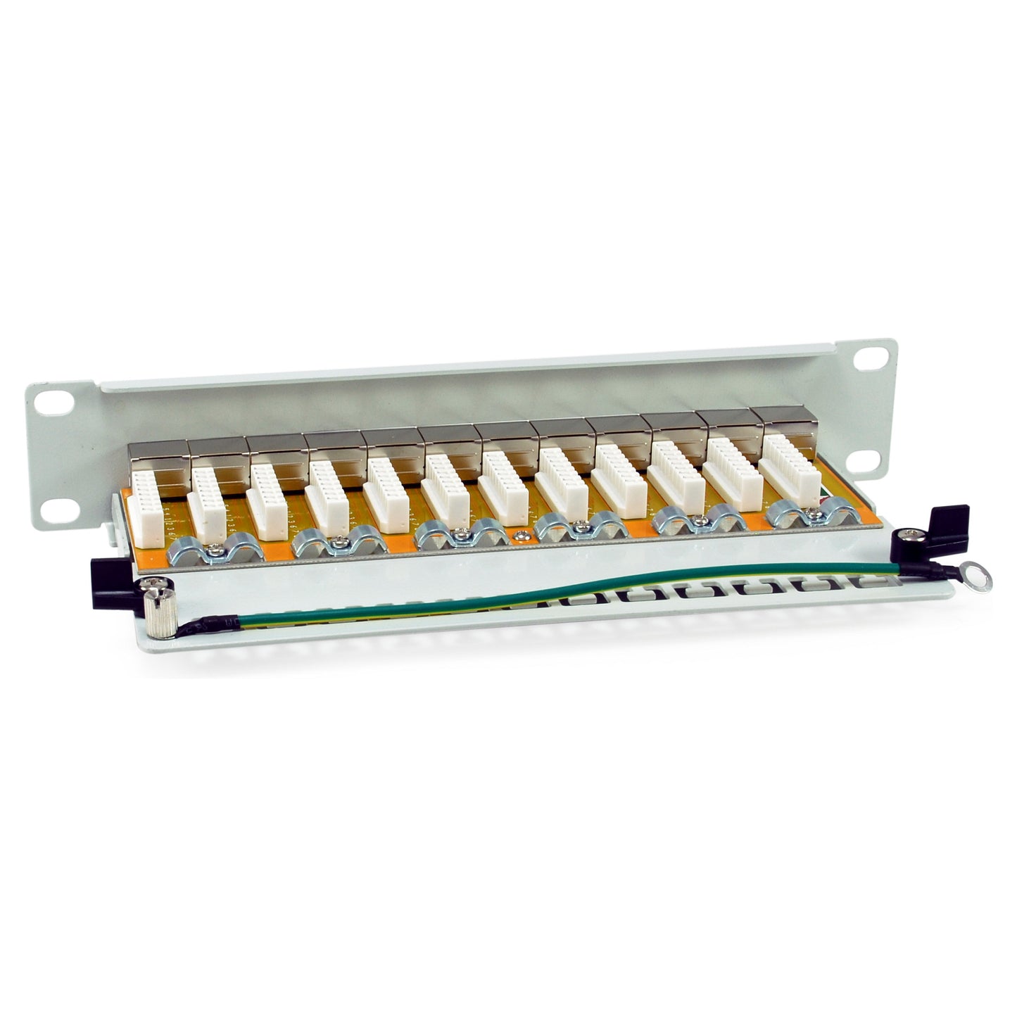 Equip Patchpanel 12x RJ45 Cat6A 10" FTP 1HE Premium hellgrau