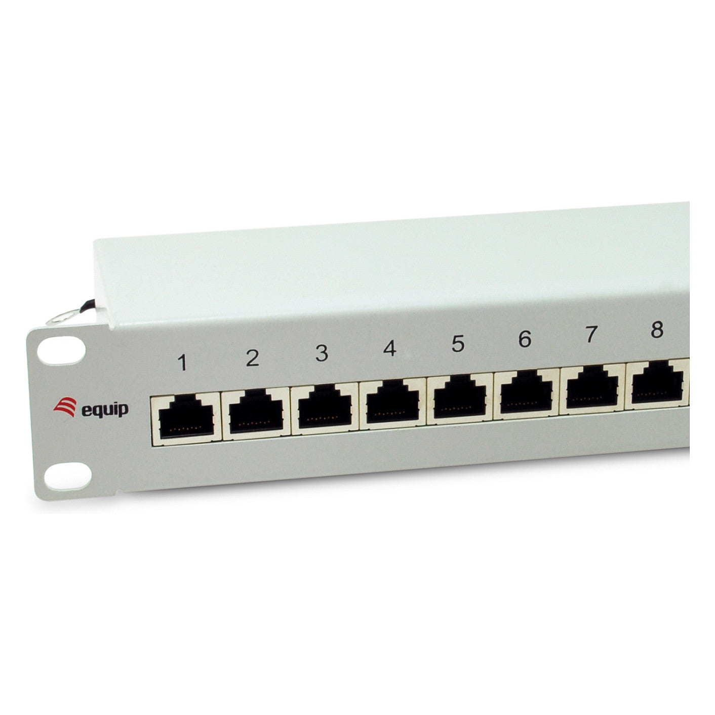 Equip Patchpanel 12x RJ45 Cat6A 10" FTP 1HE Premium hellgrau