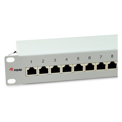 Equip Patchpanel 12x RJ45 Cat6A 10" FTP 1HE Premium hellgrau