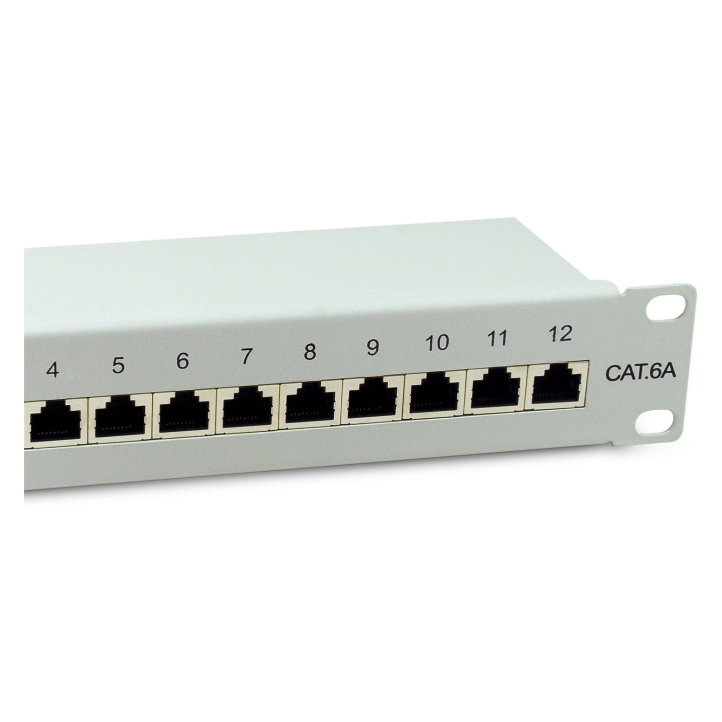 Equip Patchpanel 12x RJ45 Cat6A 10" FTP 1HE Premium hellgrau