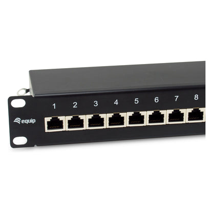 Equip Patchpanel 12x RJ45 Cat6A 10" FTP 1HE Premium schwarz