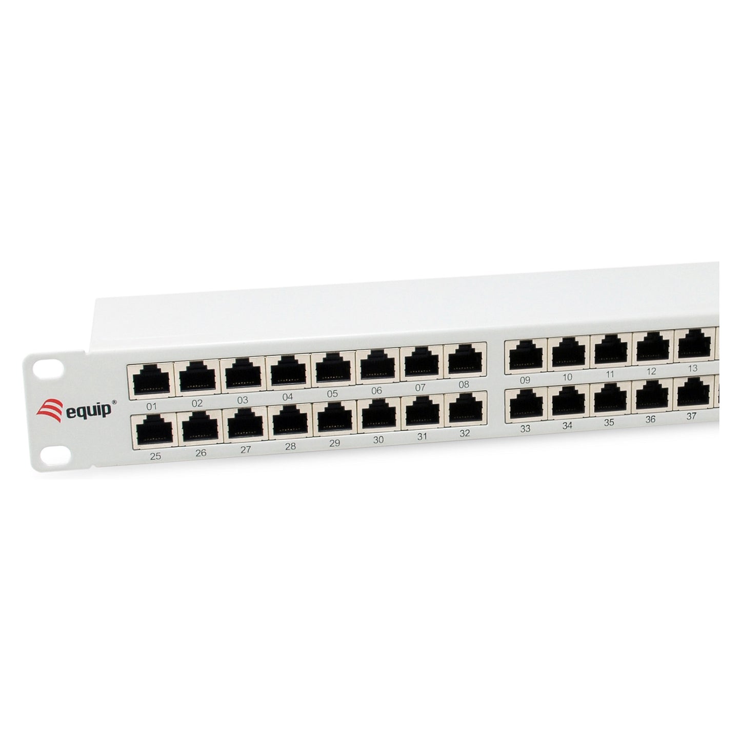 Equip Patchpanel 48x RJ45 Cat6A 19" FTP 1HE Premium hellgrau