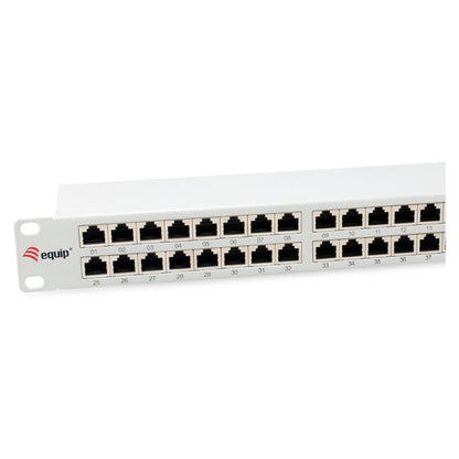 Equip Patchpanel 48x RJ45 Cat6A 19" FTP 1HE Premium hellgrau