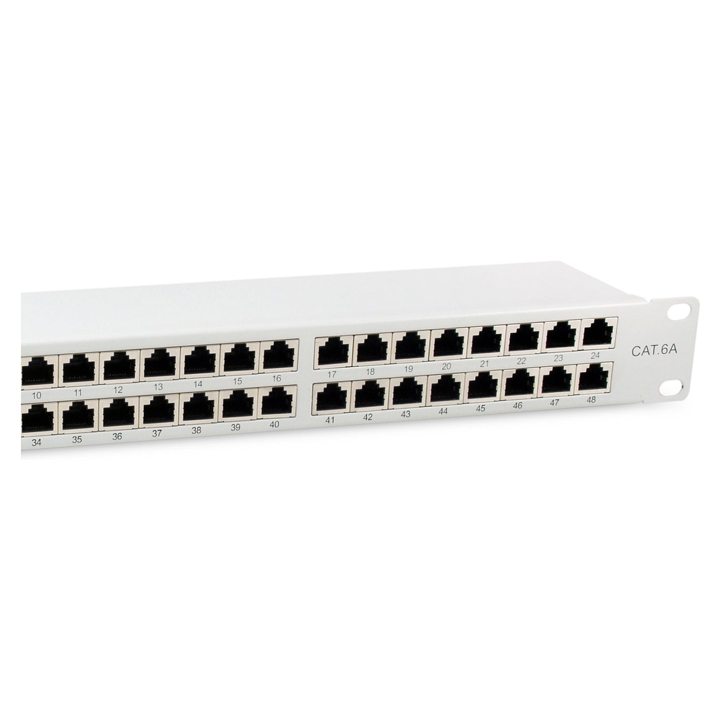 Equip Patchpanel 48x RJ45 Cat6A 19" FTP 1HE Premium hellgrau