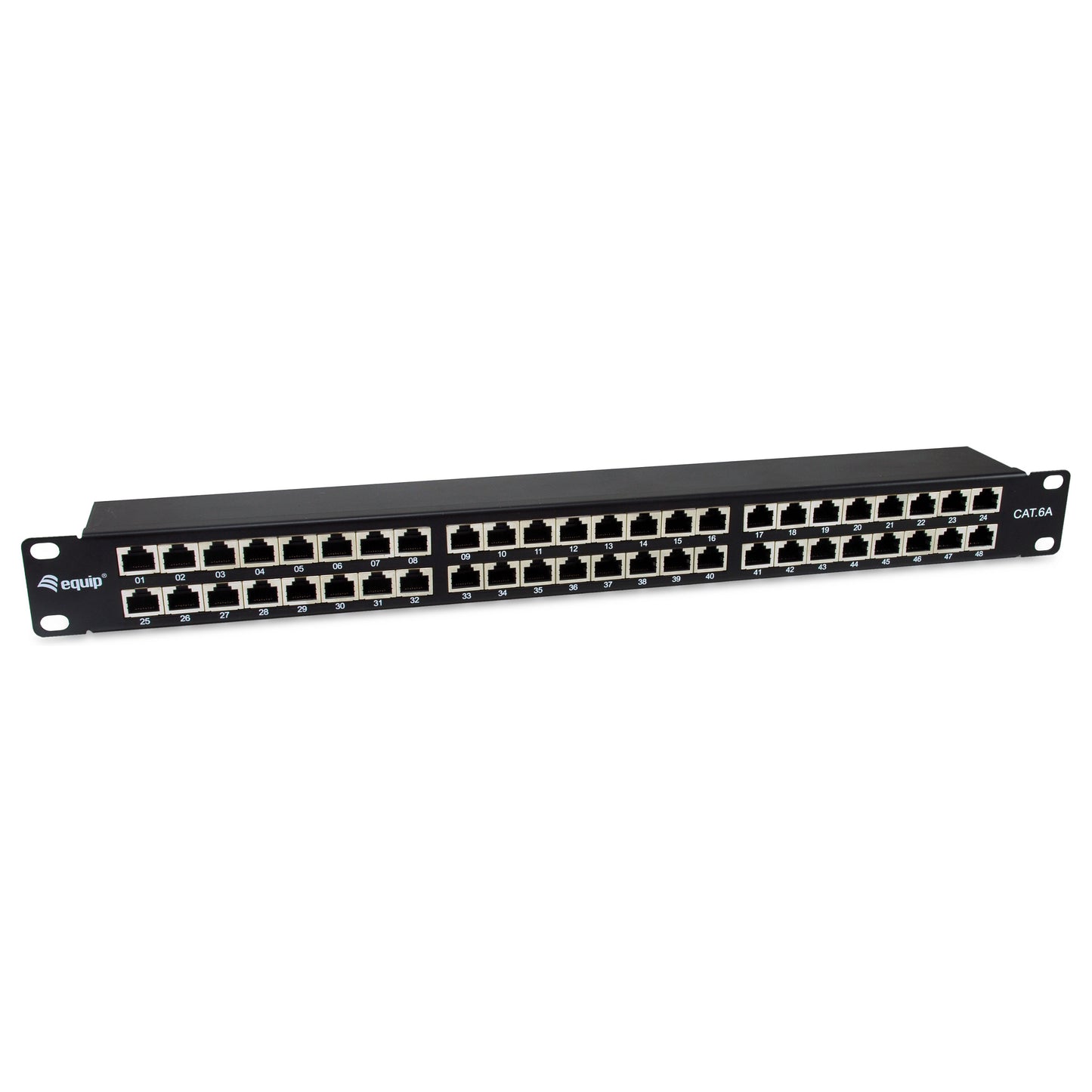 Equip Patchpanel 48x RJ45 Cat6A 19" FTP 1HE Premium schwarz