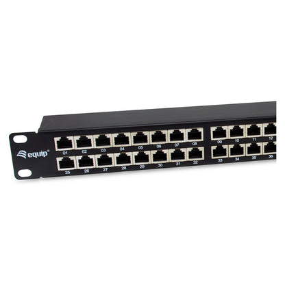 Equip Patchpanel 48x RJ45 Cat6A 19" FTP 1HE Premium schwarz