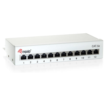 Equip Patchpanel 12x RJ45 Cat6 FTP Desktop ISO/IEC hellgrau