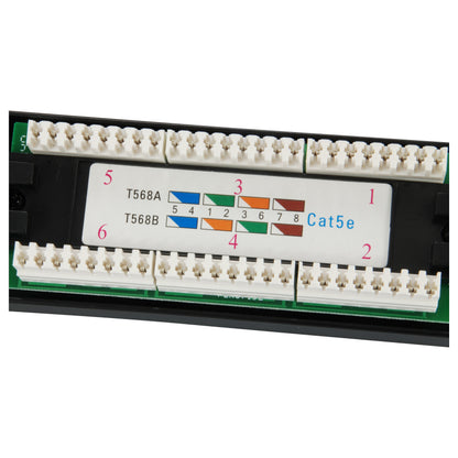 Equip Patchpanel 24x RJ45 Cat5e 19" UTP 1HE schwarz
