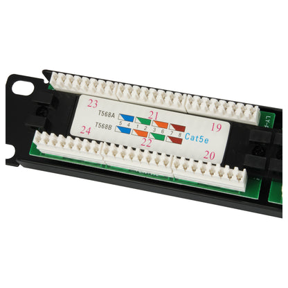 Equip Patchpanel 24x RJ45 Cat5e 19" UTP 1HE schwarz