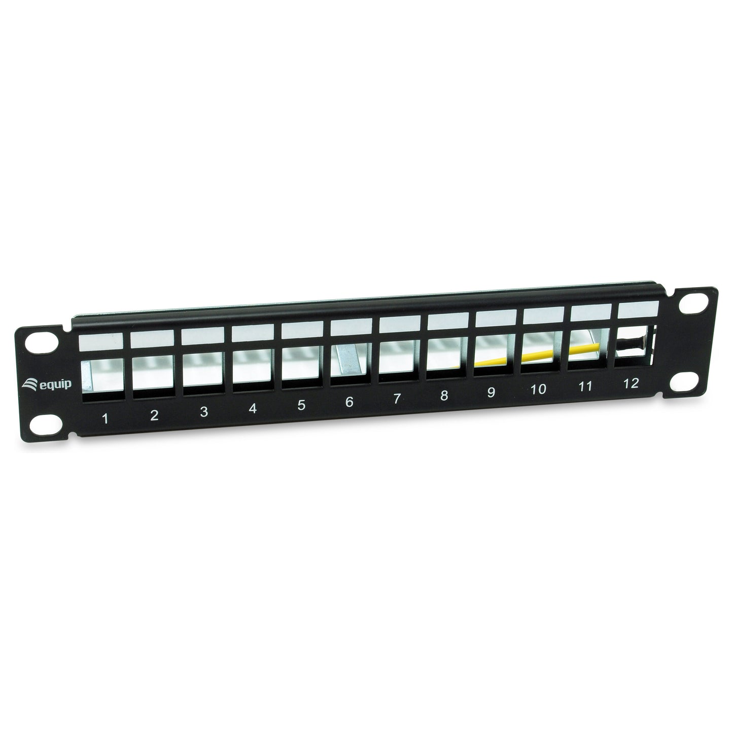 Equip Patchpanel 12x Cat6A 10" FTP 1HE Keystone Montage sw