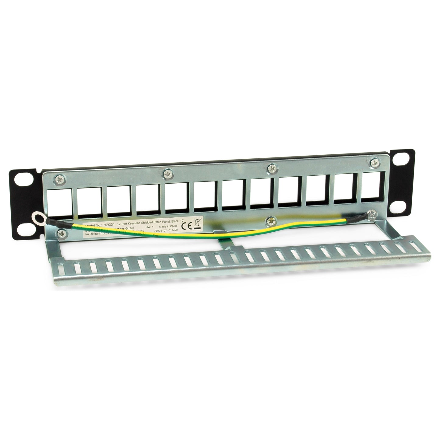 Equip Patchpanel 12x Cat6A 10" FTP 1HE Keystone Montage sw