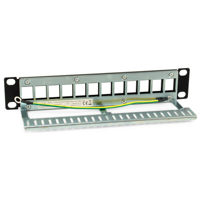 Equip Patchpanel 12x Cat6A 10" FTP 1HE Keystone Montage sw