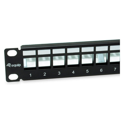 Equip Patchpanel 12x Cat6A 10" FTP 1HE Keystone Montage sw