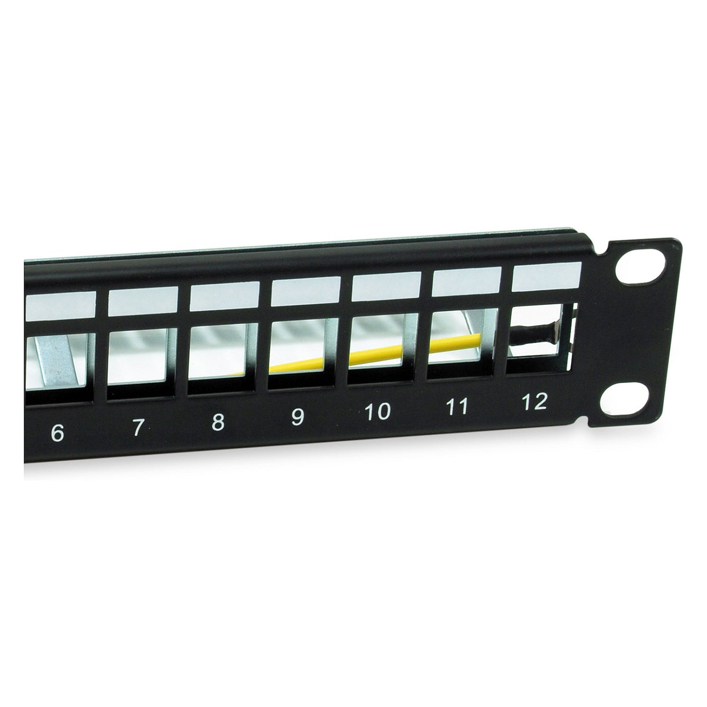 Equip Patchpanel 12x Cat6A 10" FTP 1HE Keystone Montage sw